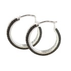 Black & White Diamond Inside Out Diamond Hoops